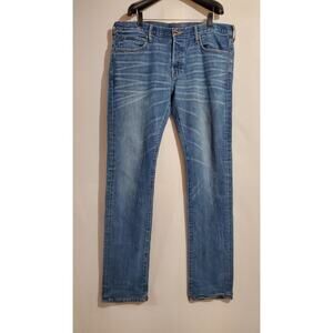 True Religion Mens Rocco Button Fly Relaxed Skinny Jeans Size 36 Medium Wash